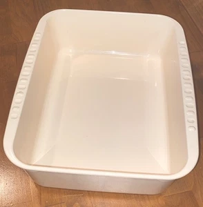 Vintage Tupperware Mikrowelle 5 Qt Lasagne Bräter Pfanne Mandel Rechteck 2341A - Bild 1 von 6