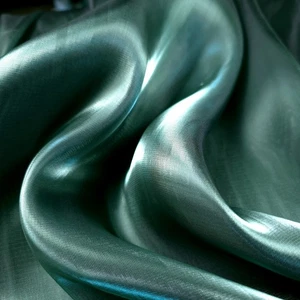 Green Lagoon flüssiger Glanz Schimmer Organza Stoff 58" Meterware - Bild 1 von 6