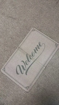 Серый и черный сетчатый дверной коврик Gorilla Grip Hello для любой погоды 30 x 17 дюймов - Изображение 1 из 3