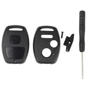 For Honda Civic Accord CR-V Odyssey Black Remote Key Fob Shell Case+Screw Driver - Picture 1 of 6