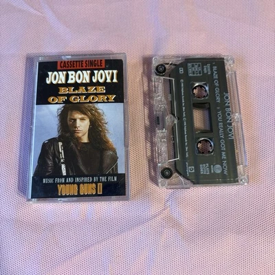JON BON JOVI - BLAZE OF GLORY - CASSETTE SINGLE 1990 - Image 1 of 4