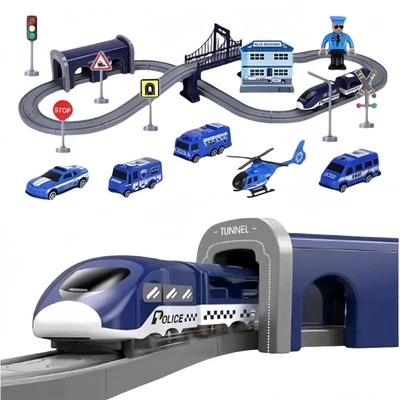 Trenino Elettrico per Bambini 3 4 5 6 7 8 Anni Treno Giocattolo Pista Macchinine - Immagine 1 di 4