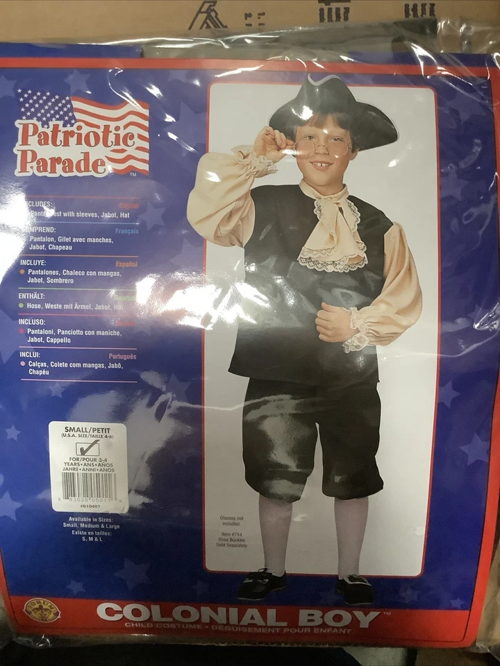 Nuevo Disfraz Colonial Americano Temprano Niño Niño Foto 1 de 1