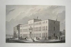Schwerin Ober-Post-Amt Meckenburg-Vorpommern rare steel engraving 1845 - Picture 1 of 1