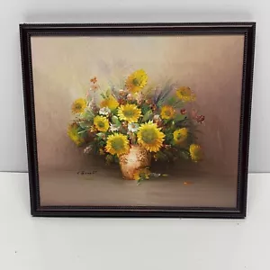 Pintura al óleo original Charles Benolt "Magnífico ramo floral" firmada enmarcada - Imagen 1 de 6
