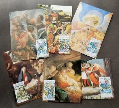 [SJ] Vatican Christmas 1988 Painting Religious Angel (maxicard) - Image 1 of 4