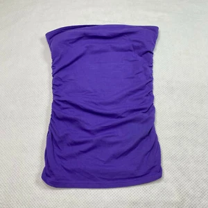 Derek Heart Juniors Top sz M Purple Tube Top Ruched Built in Bra Lightweight - Picture 1 of 13