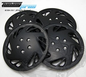 Hubcap 17" Inch Wheel Rim Skin Cover 4pcs Set Matte Black -Style 054 17 Inches- - Picture 1 of 4
