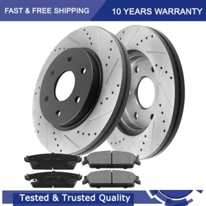 Rear Drilled Rotors + Brake Pads for Chevy Silverado Tahoe GMC Sierra 1500 Yukon - Picture 1 of 8