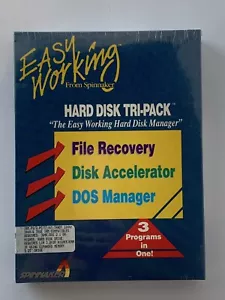 Spinnaker IBM 5.25” Hard Disk Tri-Pack File Recovery Accelerator DOS Manager NIB - Picture 1 of 2