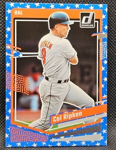 2023 Panini Donruss Cal Ripken Jr Independence Day Blue Stars Parallel Card #155