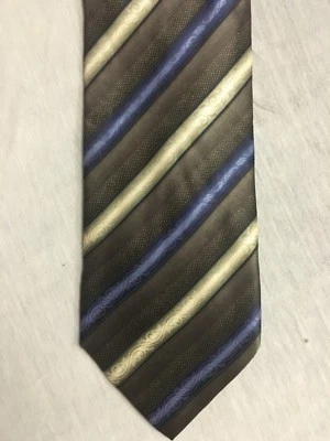NEW Bergamo New York Green Striped Silk Tie - Never Worn - Image 1 of 4