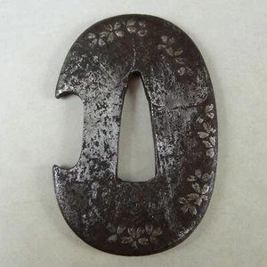 YI575 TSUBA Samurai Schwert Schutz Japanische Katana Klinge Vintage Antik Kunst - Bild 1 von 12
