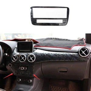 For Benz B-Class 2012-2019 Black Wood Grain Console CD Button Control Frame Trim - Picture 1 of 5