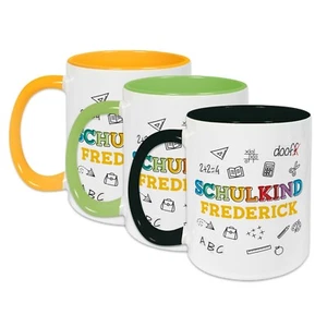 Tasse zur Einschulung "Schulkind" personalisiert Geschenk für Schulstart Schule - Bild 1 von 10