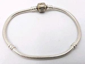 Pandora Bracelet 925 Sterling Silver Snake Chain Charm 7.4" - Picture 1 of 14