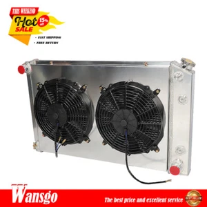 3 Row Radiator Shroud Fan Aluminum For 1978-87 Monte Carlo 1970-81 Chevy Camaro - Foto 1 di 9