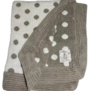 Little Giraffe Dolce Dot Tan Brown White 29X35” Reversible Lovey Baby Blanket - Picture 1 of 7