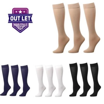 3-12 Pares Mujer Pantalón Calcetines Elásticos Hasta la Rodilla Suave Fino Material Talla 9-11 Foto 1 de 4