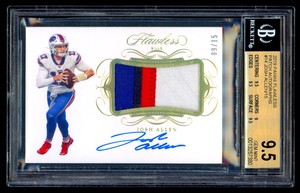 2019 Panini Flawless JOSH ALLEN #9/15 GAME-WORN Patch Auto BGS 9.5/10 Gem Mint!