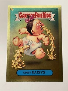 Tarjeta pegatina de lámina dorada Garbage Pail Kids ANS3 UPSY DAISYS #4A GPK Topps 2004 - Imagen 1 de 1