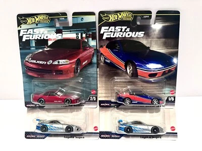 Hot Wheels Premium Fast & Furious Toyota Supra Soarer Nissan Silvia S15 LOT OF 4 - Image 1 of 4