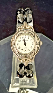 Vintage Geneva Elite Watch With Beaded Band - New Battery - Picture 1 of 12