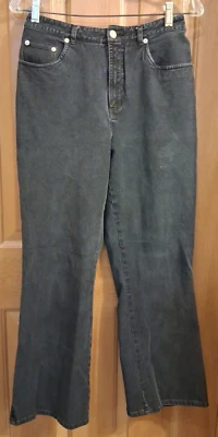 Denim & Co. Negro Elástico Jeggings 5 Bolsillos Falta Talla 10 Foto 1 de 4