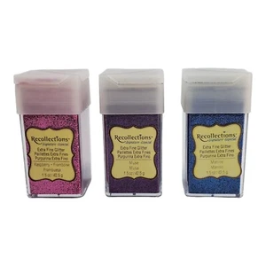 Recollections Fine Glitter 1.5 oz Raspberry Muse Marine Lot of 3 - Picture 1 of 1