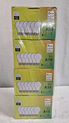 Paquete de 24 bombillas Cfmaster 800 IM brillo, 9W A19 base E26 no regulable  Foto 1 de 4