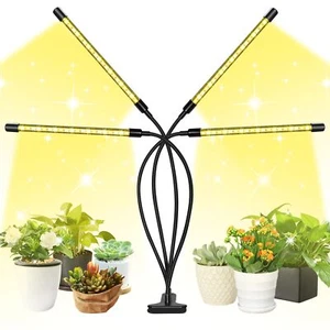 4-Head LED Grow Light with Timer Dimmable for Indoor Plants & Seed Starting - Picture 1 of 6