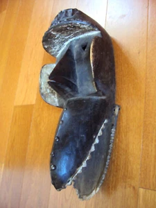 RARA antica statua intaglio africana maschera coccodrillo KRAN GUERE Dan!! - Foto 1 di 11