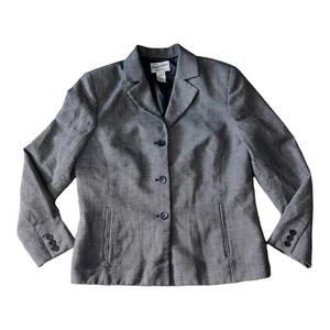 Vintage Pendleton Blazer Womens Sz 10 Black & White Houndstooth 100% Virgin Wool - Picture 1 of 6