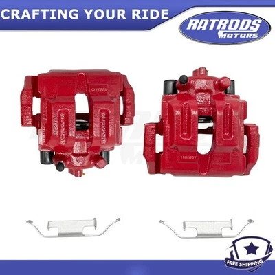 For BMW X1 328xi 323i 325i 328i xDrive Red Pair 2 Rear Brake Calipers w/ Bracket - Изображение 1 из 4