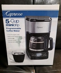 Jura Capresso 5-Cup Coffee Maker Black Stainless Steel Programmable Mini-Drip - Picture 1 of 3