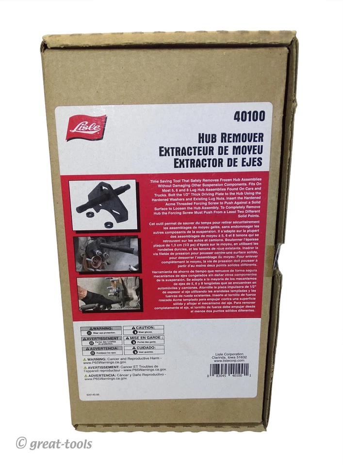 Lisle 40100 Hub Remover