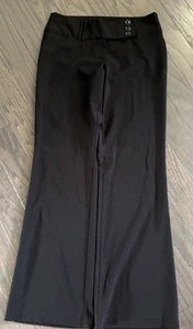 Pantalone donna Star City 7 y2k junior nero elasticizzato svasato gamba larga ufficio - Foto 1 di 6