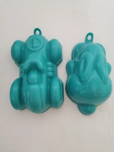 2 X Vintage Plastic 18cm Length Jelly Moulds Bunny, RACE CAR Made In England... - Picture 1 of 4