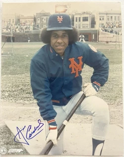 Foto brillante autografiada firmada por José Cardenal de 8x10 de los Mets de Nueva York Foto 1 de 1