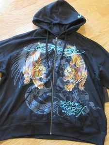 Ed Hardy Herren Tiger Love Kills Slowly Full Zip Kapuzenpullover XXL - Bild 1 von 7