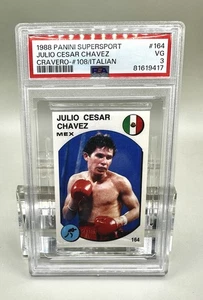 1988 Panini Supersport #164 Julio Cesar Chavez Cravero Rookie Card RC PSA 3 - Picture 1 of 2