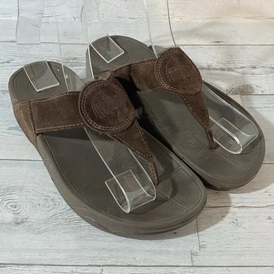 Sandalias de Tanga Fit Flop Para Mujer 7 Marrón Gamuza Walkstar Chanclas Zapatos Cómodos Divertidos Foto 1 de 4