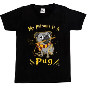 1 T-Shirt Kinder Mädchen Mein Patronus ist ein Mops Hund - Bild 1 von 25
