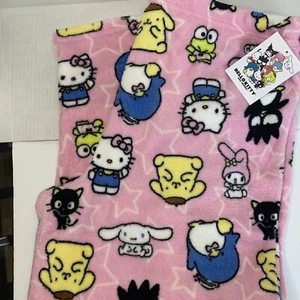Sanrio Hello Kitty & Friends Pink Pajama Lounge Pants Fuzzy NEW/TAG XL - Picture 1 of 6