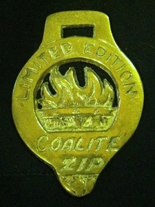 RARE Limited EDITION Fire Log COAL LITE ZIP Horse Harness Brass WOW YOUR WALLS! - Bild 1 von 2