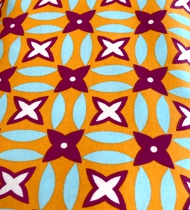 Tela de coser tejida elástica naranja púrpura estampado 12 onzas 2,8 yardas 60" hecha en EE. UU. - Imagen 1 de 1