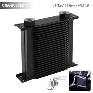 Universal 25 Row Transmission Engine Oil Cooler M22×1.5 Female Ports Aluminum - Picture 1 of 11