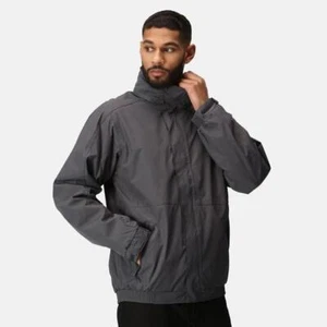 Regatta Dover grau/schwarz Herren wasserdicht Fleece gefütterte Bomberjacke #TRW297 - Bild 1 von 4