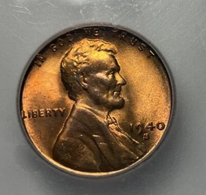 1940 S - Lincoln Wheat Cent- ICG MS-67 Red-Choice Gem-Excellent Eye Appeal - Picture 1 of 3