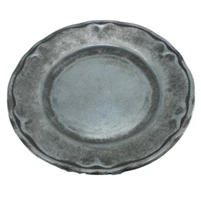Vtg Bon Chef Pewter Aluminum Metal 8" Plate Augusta N.J. salad dessert - Picture 1 of 7